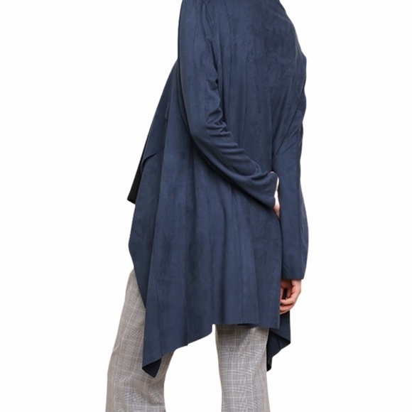 Career Faux Suede Cardigan - Picture 4 of 5